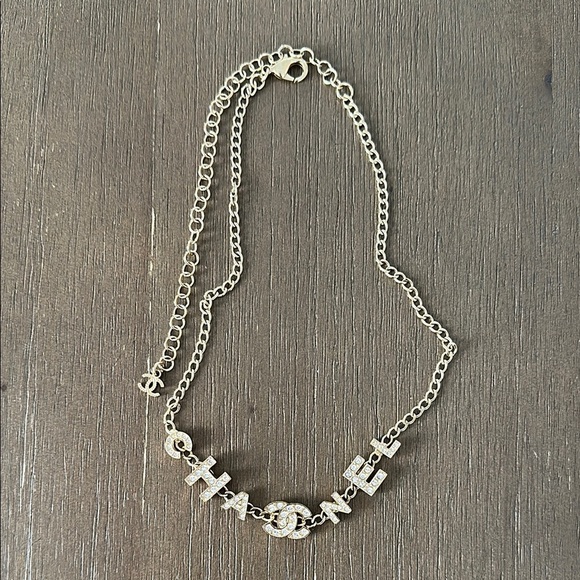 Chanel gold & rhinestone choker necklace - Picture 1 of 4